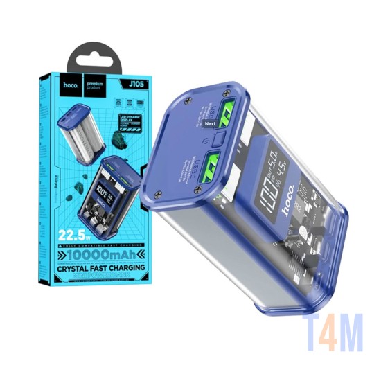 Power Bank Hoco J105 Discovery edition (2 USB+ Tipo-C) 22,5W 10000mAh Azul